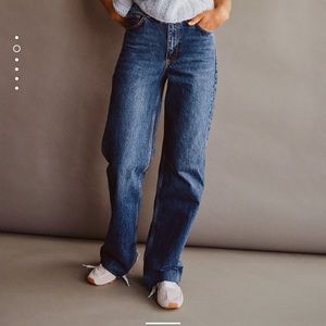Zara high rise wide leg jeans (sold out at Zara)